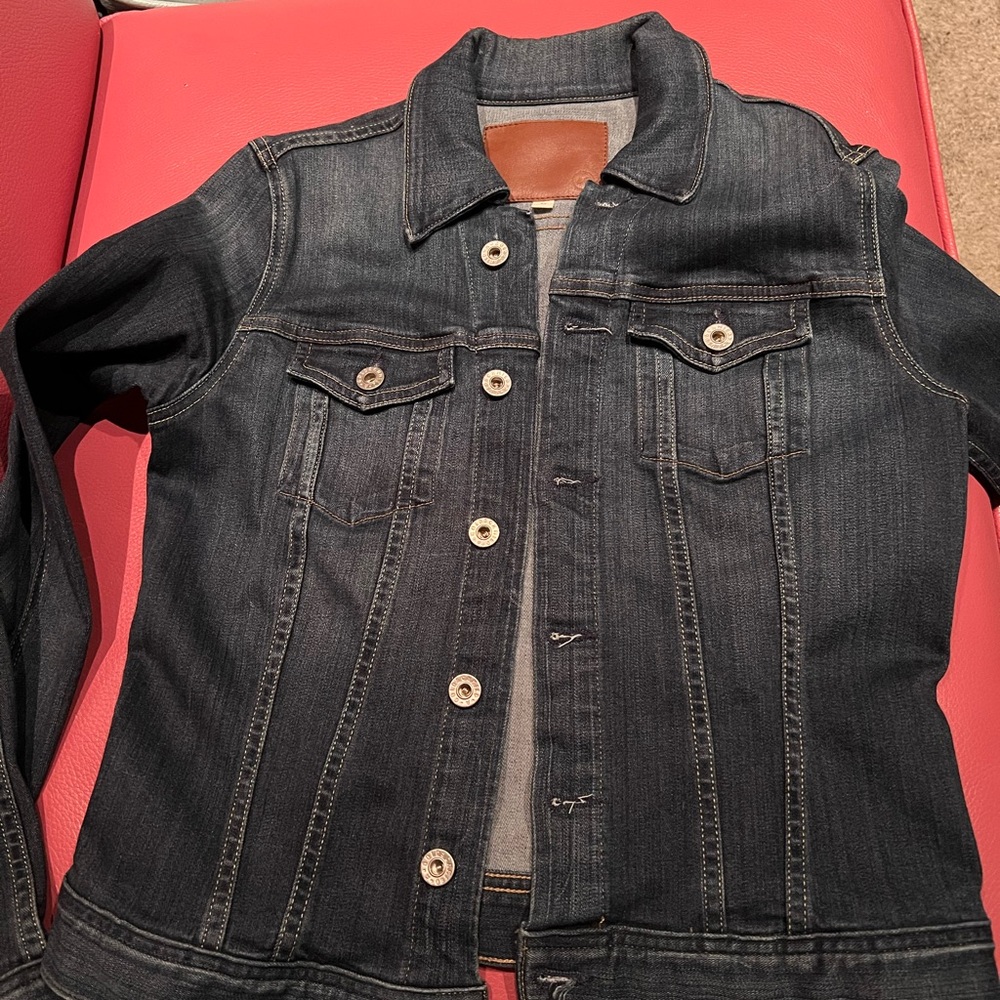 AG Adriano Goldschmied Dark Denim Jean Jacket
